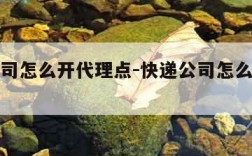 快递公司怎么开代理点-快递公司怎么开代理点的