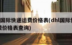 dhl国际快递运费价格表(dhl国际快递运费价格表查询)