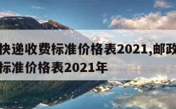 邮政快递收费标准价格表2021,邮政快递收费标准价格表2021年