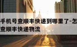 怎么用手机号查顺丰快递到哪里了-怎么通过手机号查顺丰快递物流