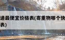 哪个快递最便宜价格表(寄重物哪个快递最便宜价格表)