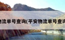 平安物流单号查询(平安物流单号查询官网)