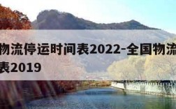 全国物流停运时间表2022-全国物流停运时间表2019