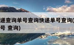 邮政快递查询单号查询快递单号查询(邮政快递查单号 查询)