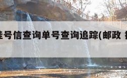 邮政挂号信查询单号查询追踪(邮政 挂号信查询)