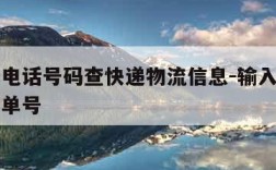 怎么用电话号码查快递物流信息-输入手机号查快递单号