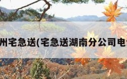 郴州宅急送(宅急送湖南分公司电话)