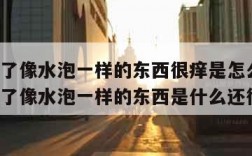 脚底长了像水泡一样的东西很痒是怎么回事(脚底长了像水泡一样的东西是什么还很痒)