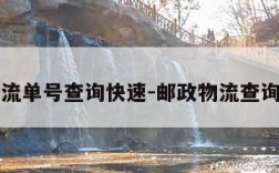 邮政物流单号查询快速-邮政物流查询单号查