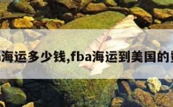 fba海运多少钱,fba海运到美国的费用