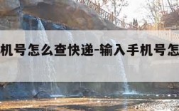 输入手机号怎么查快递-输入手机号怎么查快递?