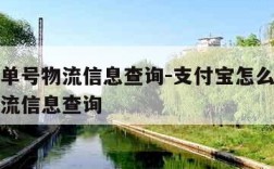 查快递单号物流信息查询-支付宝怎么查快递单号物流信息查询