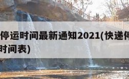 快递停运时间最新通知2021(快递停运2021时间表)