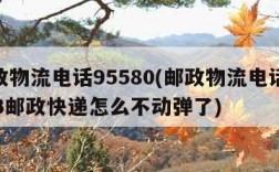 邮政物流电话95580(邮政物流电话95353邮政快递怎么不动弹了)