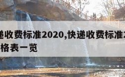 快递收费标准2020,快递收费标准2023价格表一览